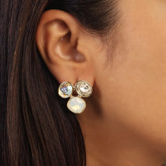 3 Stone Reva Color Earrings