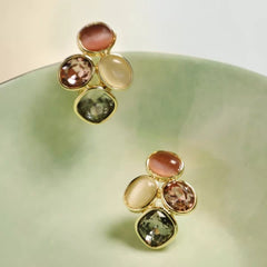 4 Stone Reva Color Earrings