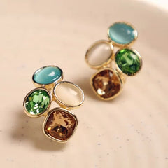 4 Stone Reva Color Earrings
