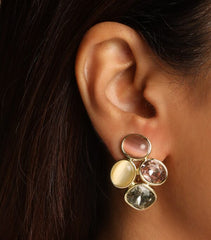 4 Stone Reva Color Earrings