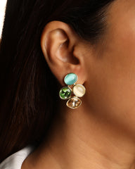 4 Stone Reva Color Earrings