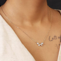 Buterfly Diamnod Pendant Sliver