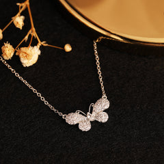 Buterfly Diamnod Pendant Sliver