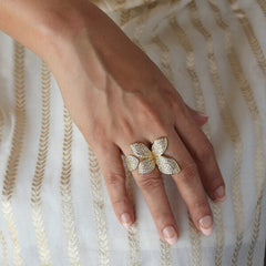 Butterfly Diamond Ring-Free Size