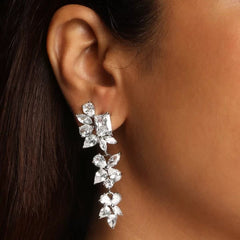Diamond Danglers Silver