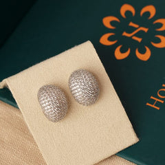 Diamond Oval Earrings