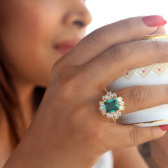 Enrica Green Ring-Free Size