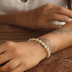 Fridah White Diamond Bracelet Gold