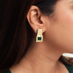 Green Arista Earrings