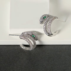 Green Eyed Serpent Earrings