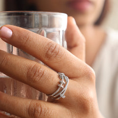 Farzeen Diamond Ring Free Size