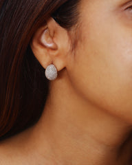 Diamond Oval Earrings