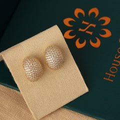 Diamond Oval Earrings