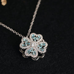 Belen Blue Flower Diamond Pendant