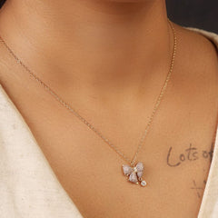 Bow Diamond Pendant
