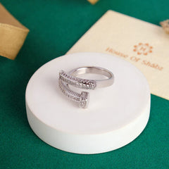 Juliana Diamond Ring Silver-Free Size