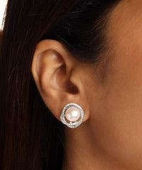 Megan Pearl White Silver