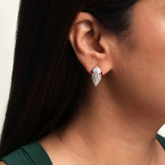 Pink Eyed Serpent Earrings