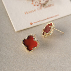Red Agate Stone Earrings