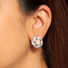 Shaded Flower Earrings