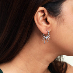 Silver Sun Earrings