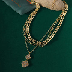 3 Line Clover Stack Chain