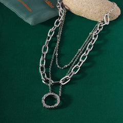 3 Line Rasha Stack Chain-Silver