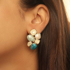 4 Stone Reva Color Earrings