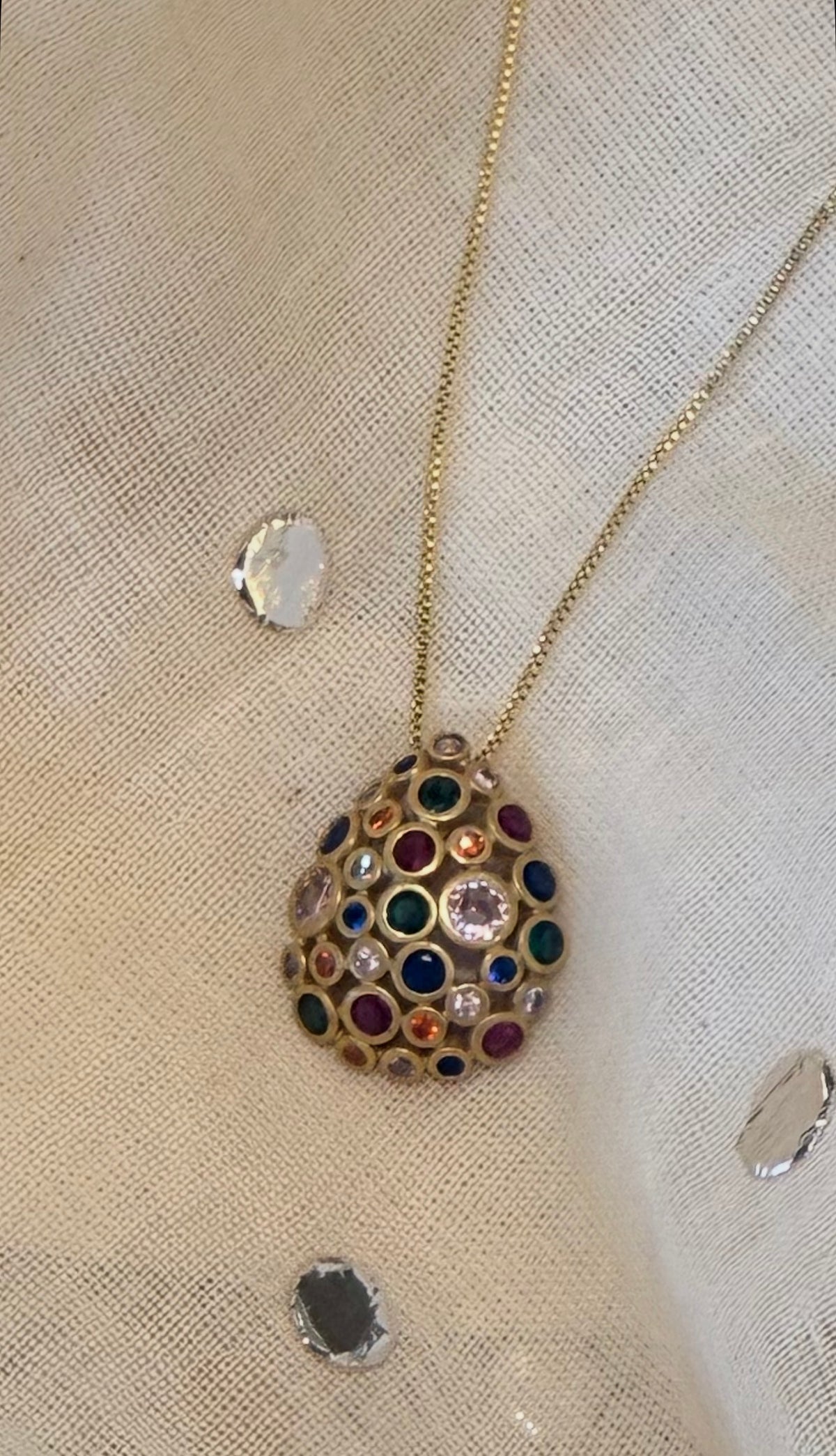Rainbow Diamond Pendant