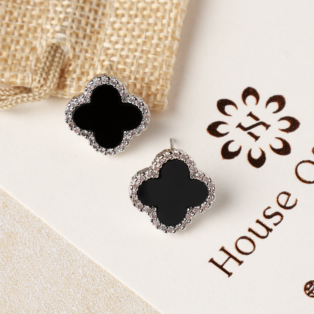 Black Diamond Clover Silver