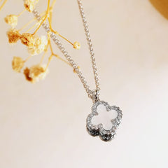 Black and White Clover Dual Side Silver