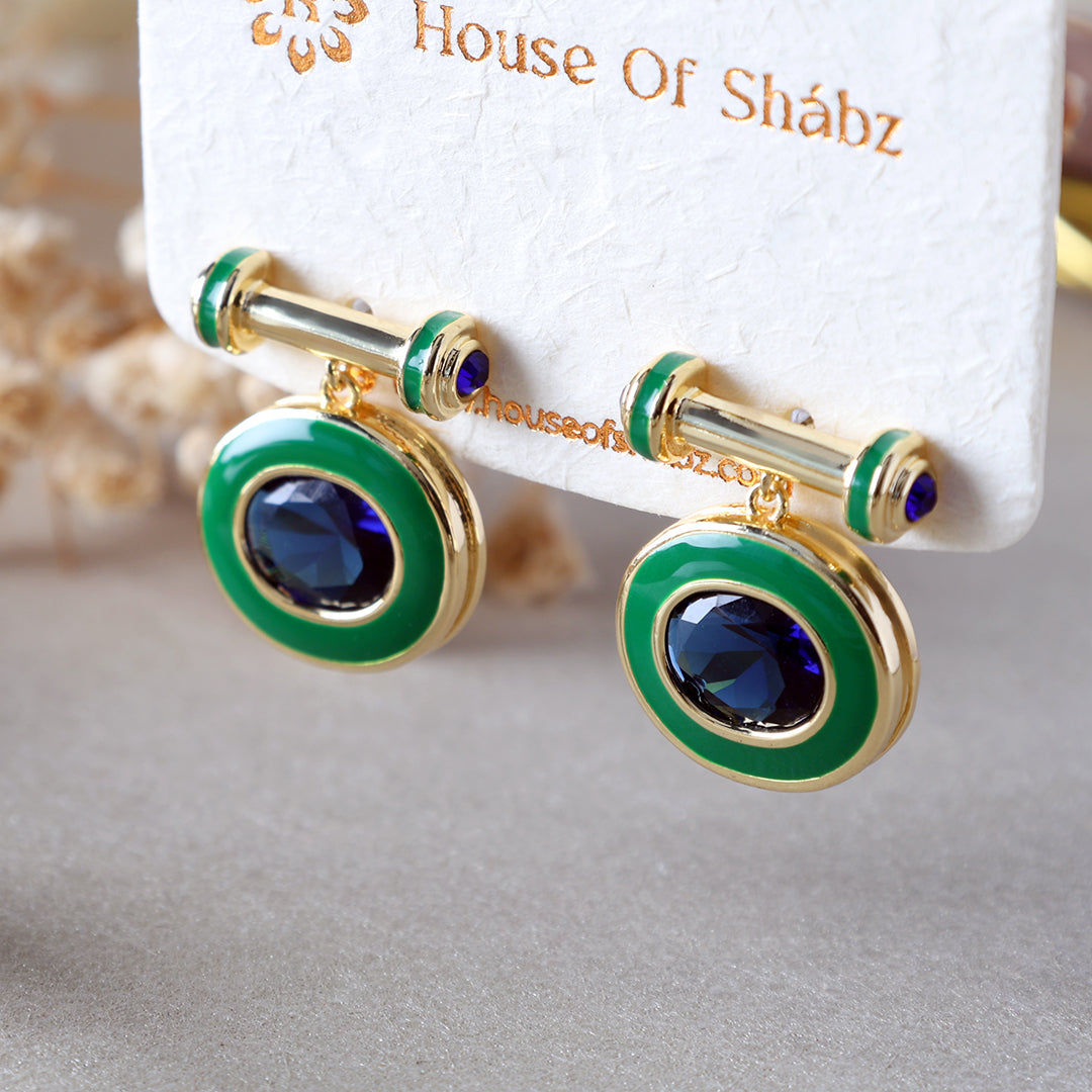 Elvira Earrings Green