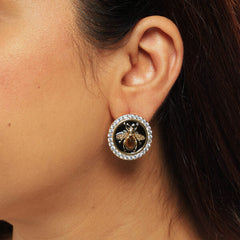 Brown Fly Honey Bee Earrings