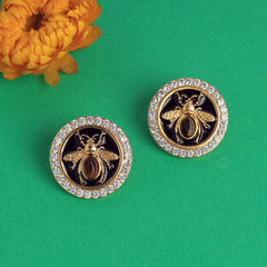 Brown Fly Honey Bee Earrings