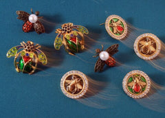 Brown Fly Honey Bee Earrings