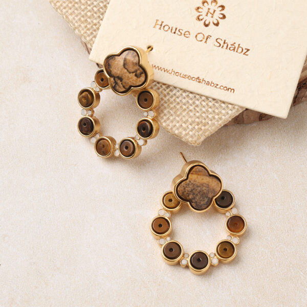 Brown Lipa Hoop Earrings