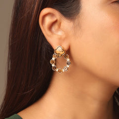 Brown Lipa Hoop Earrings