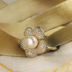 Classic Pearl Ring Free Size