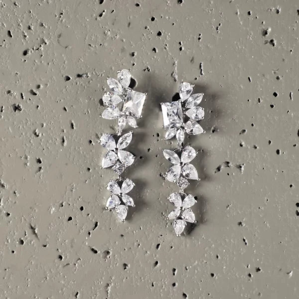 Diamond Danglers Silver