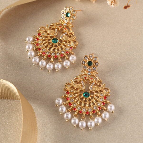 Elena Earrings Red Green