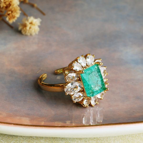 Enrica Green Ring-Free Size