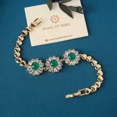 Green Daria Flower Bracelet