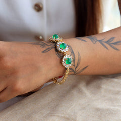 Green Daria Flower Bracelet