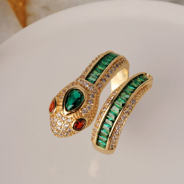 Serpent Ring-Free Size Green