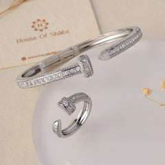 Maisy Diamond Free Size Silver