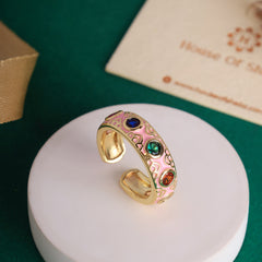 Rainbow Stone Ring -Free Size