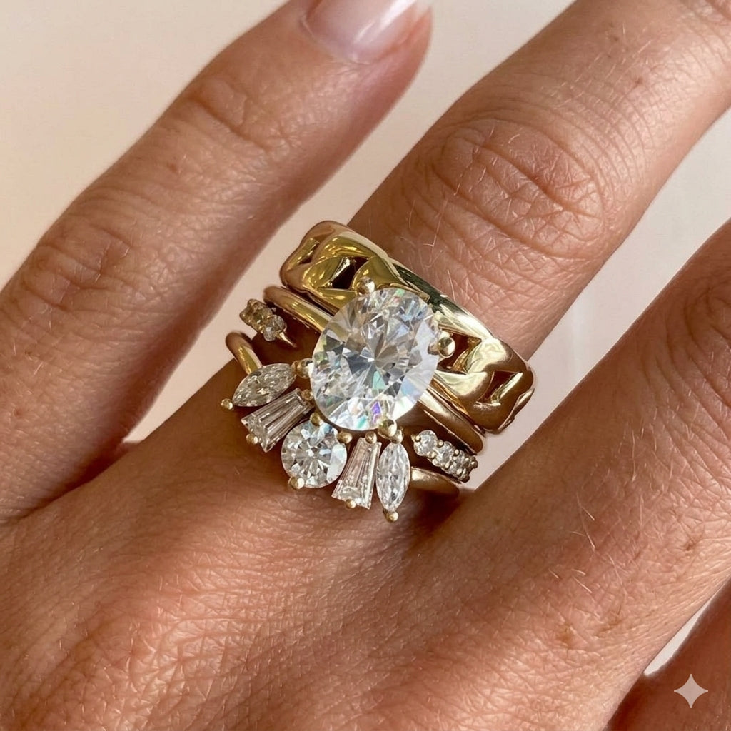 The Empress Stack: Multi-Shape Diamond & Cuban Link Nesting Suite