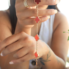 Clover Bracelet-Premium Red