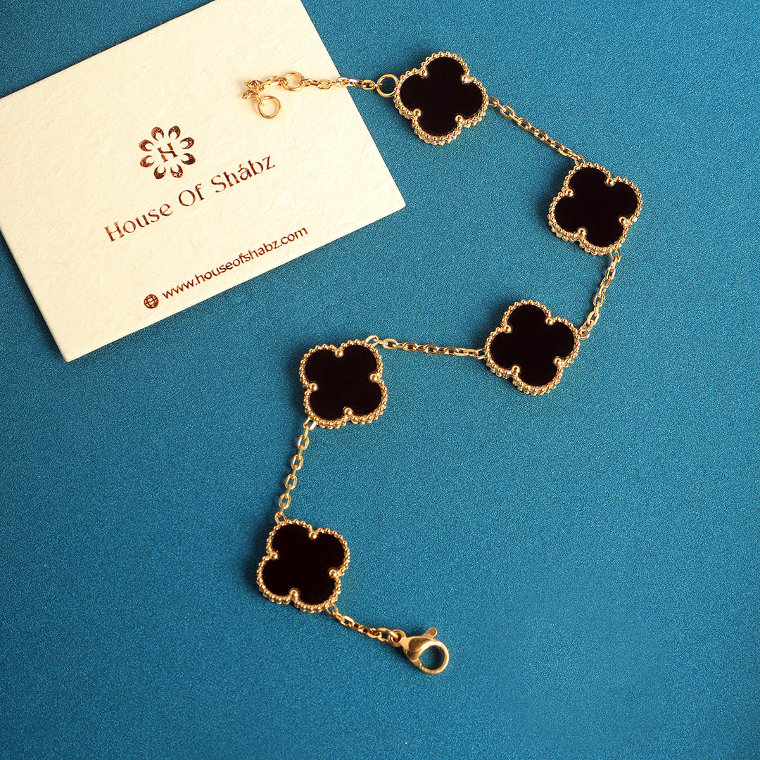 Clover Bracelet Black