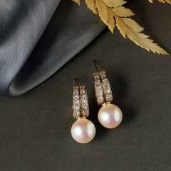 Oriana Pearl Diamond Earrings